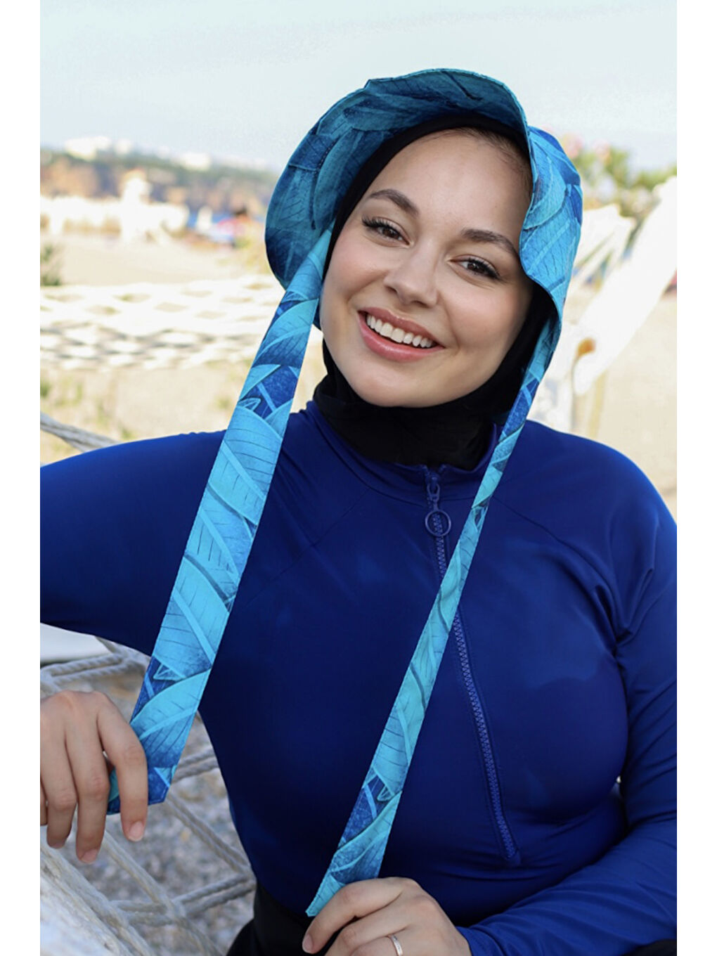 Lacivert Remsa Bağlamalı Bucket Şapka RŞBUC-02 Berrin-3