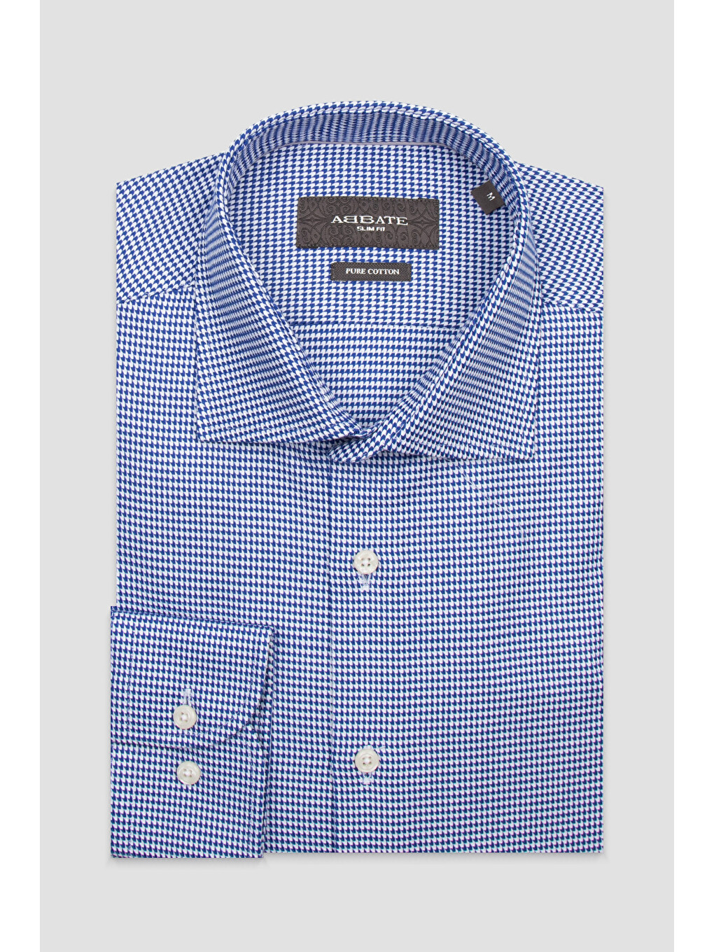 Marco Armür Pamuklu Slim Fit Lacivert Klasik Yaka Erkek Desenli Gömlek-3