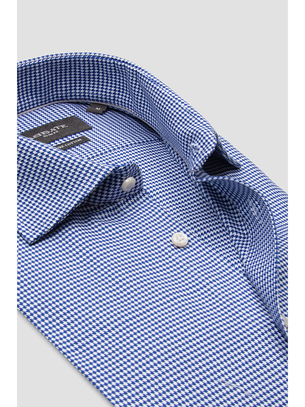 Marco Armür Pamuklu Slim Fit Lacivert Klasik Yaka Erkek Desenli Gömlek-4