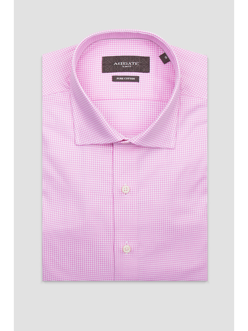Marco Dobby Pamuklu Slim Fit Pembe Klasik Yaka Erkek Desenli Gömlek-1