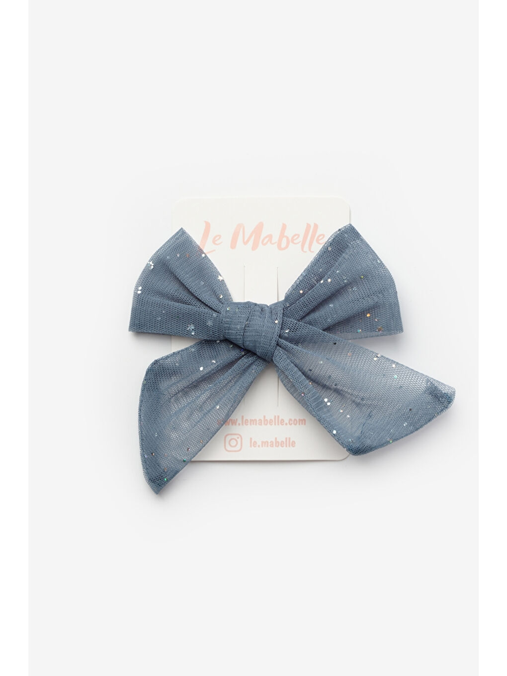 Petrol Simli Tül Fiyonk Kız Çocuk Klips Toka