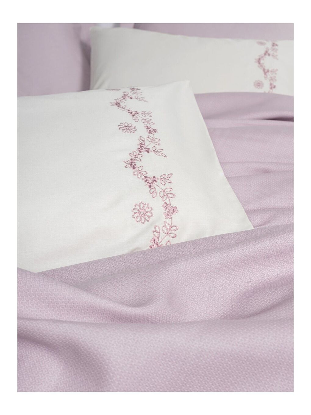 Karışık Pamuk Box Serenity Bambu Çift Kişilik Pike Takımı Vaila Lila-2