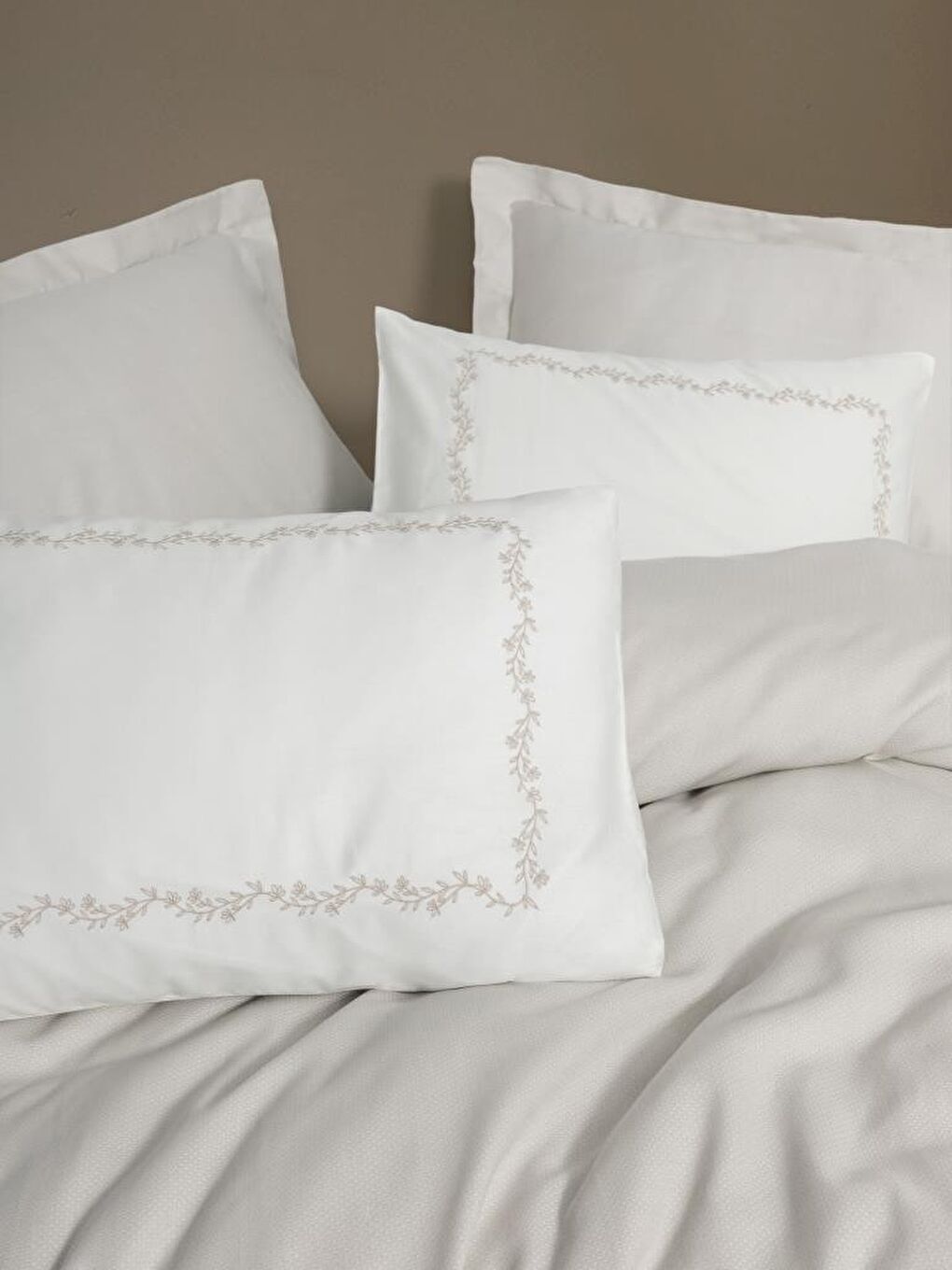 Karışık Pamuk Box Serenity Bambu Çift Kişilik Pike Takımı Filima Bej-2