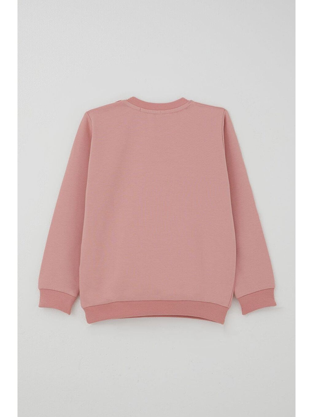 Pembe Kız Çocuk Eşofman Takımı Fiyonk Baskılı Pantolonu Çiçek Desenli Gülkurusu (1.5-5 Yaş)-3