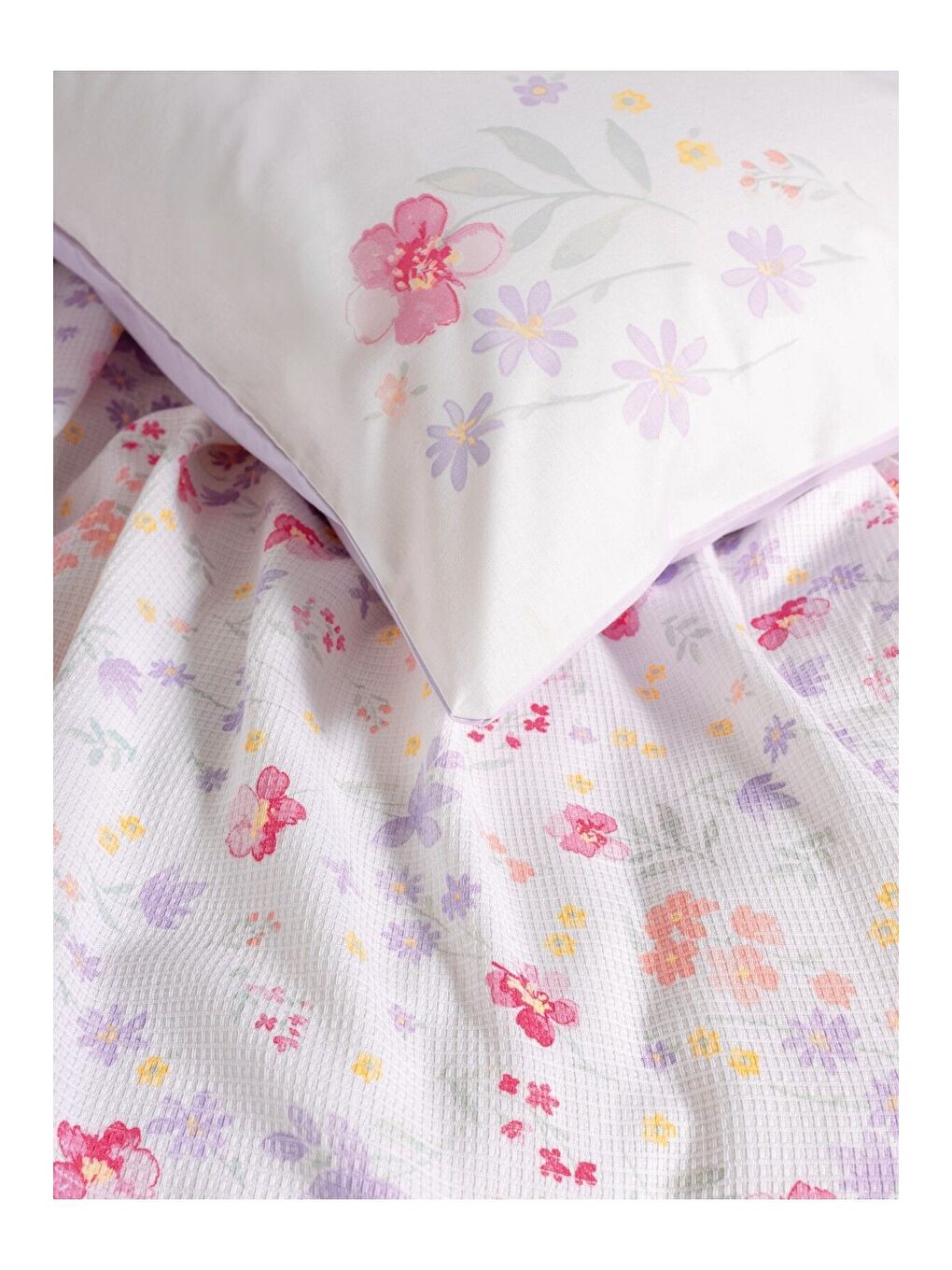 Karışık Pamuk Box Estiva Çift Kişilik Pike Takımı Winsome Lila-2