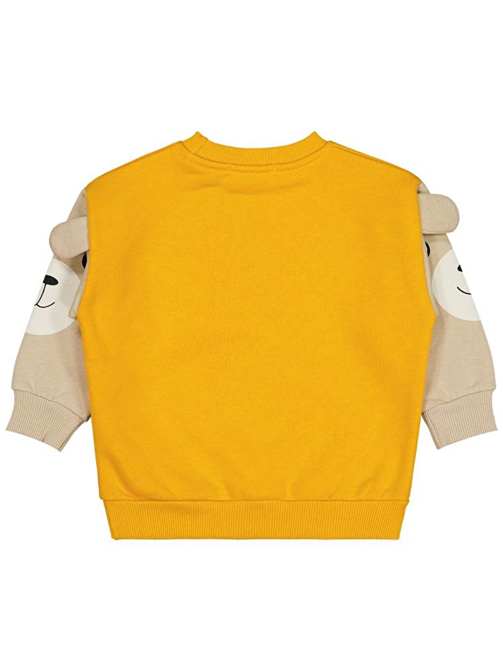 Sarı Boys Kolları Ayı Baskılı 2-5 Yaş Sweatshirt - Hardal 2-3 Yaş-2
