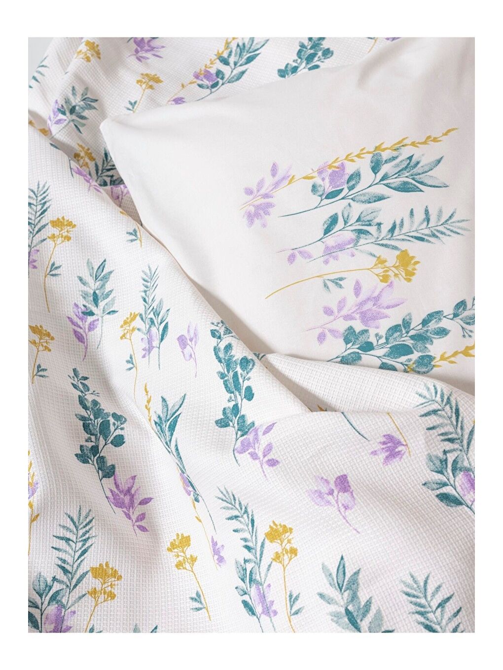 Karışık Pamuk Box Estiva Çift Kişilik Pike Takımı Twig Mint-2