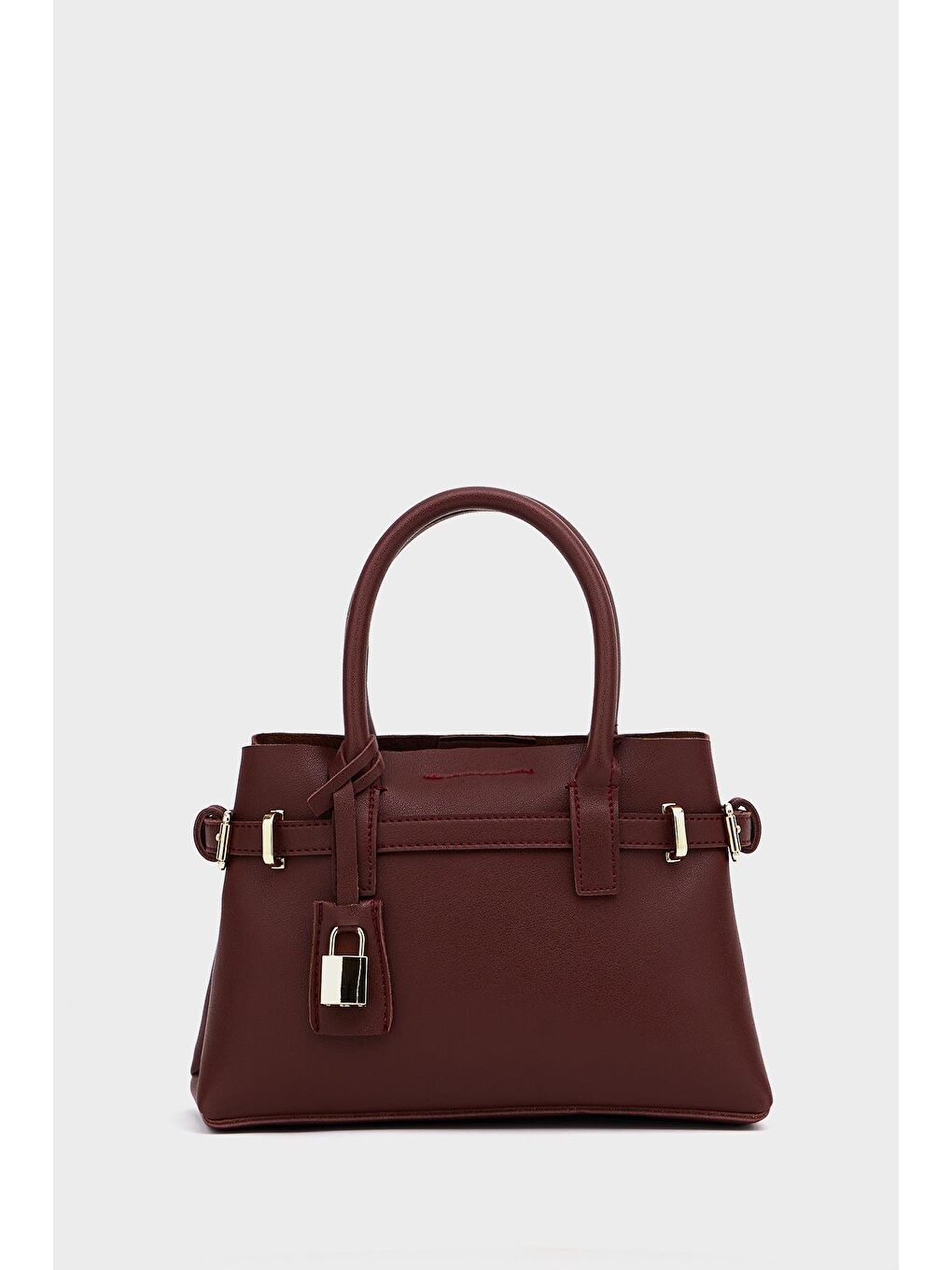 Mini Kilit Detaylı El Ve Omuz Çantası Bordo