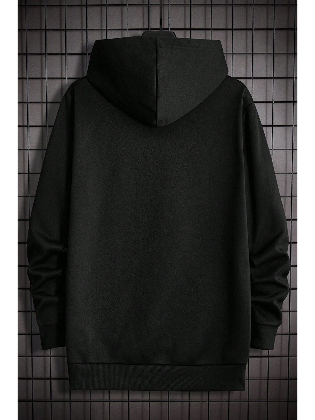 Siyah California Baskılı Oversize Sweatshirt-1