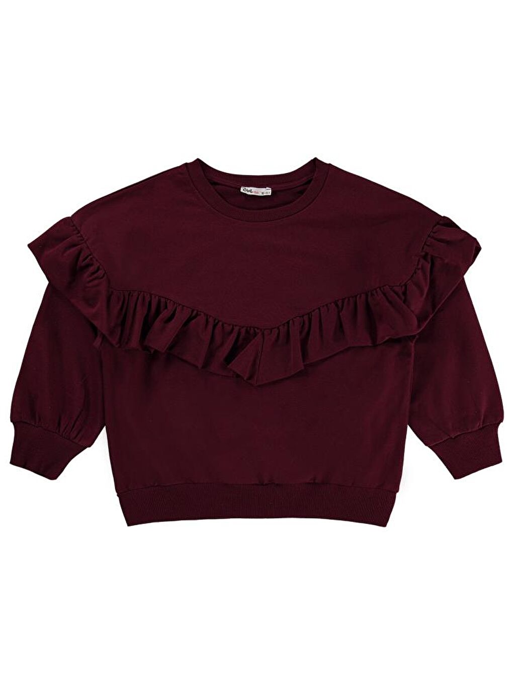 Girls Roba Fırfırlı 10-13 Yaş Sweatshirt - Bordo11-12 Yaş