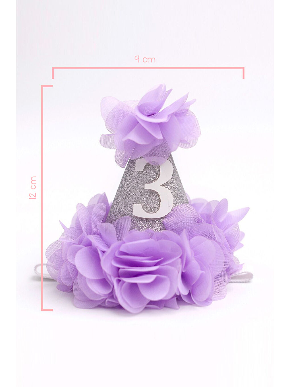 Lila 3 Yaş Huni Doğum Günü Tacı-1