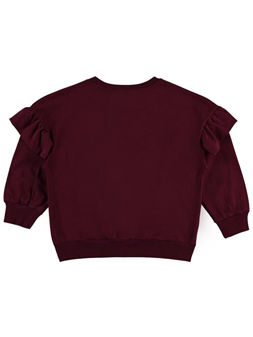 Girls Roba Fırfırlı 10-13 Yaş Sweatshirt - Bordo11-12 Yaş-1
