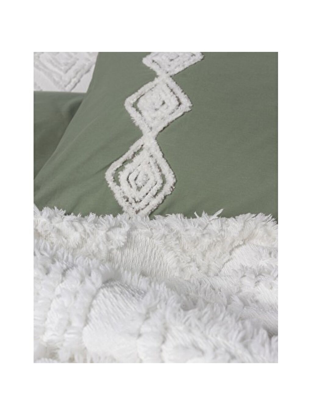 Karışık Pamuk Box Limi Yatak Örtülü Nevresim Takımı Luke Krem-2