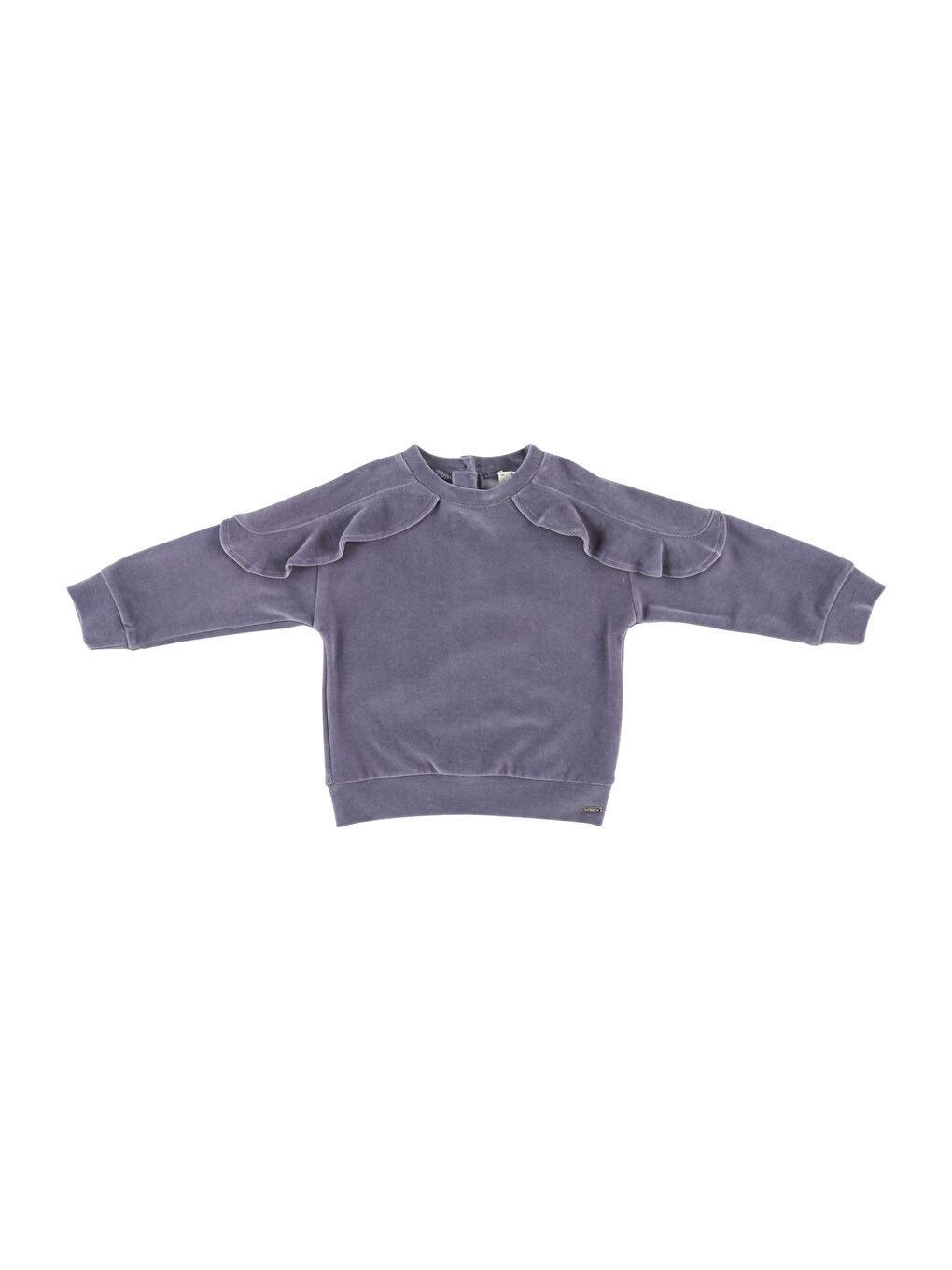 Panço Mor Kız Çocuk  Fırfır Detaylı Sweatshirt