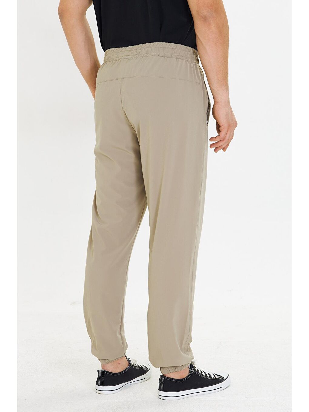 Erkek Stretchfit Esnek Lastik Paçalı Eşofman Altı Bej 2663-B-5