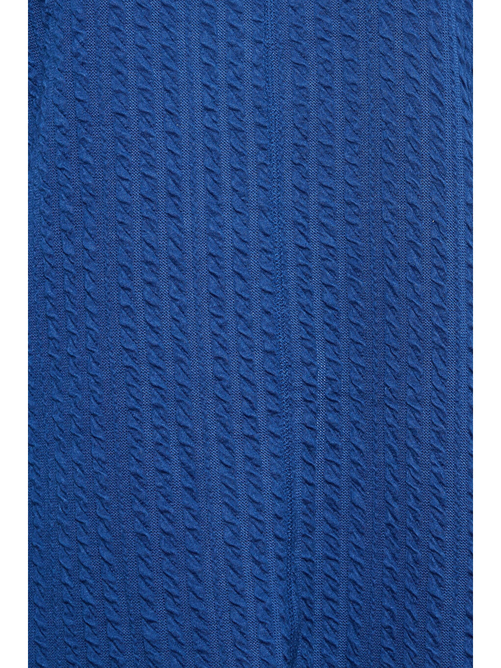 Mavi Büyük Beden Bisiklet Yaka Uzun Yarasa Kol İnce Bluz 301720-4