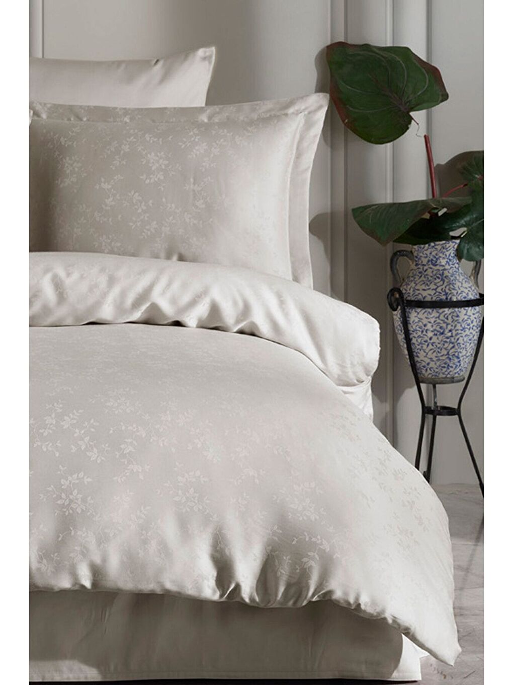 Karışık Liyosel Jakar Nevresim Takımı Tek Kişilik - Eva Taş-1