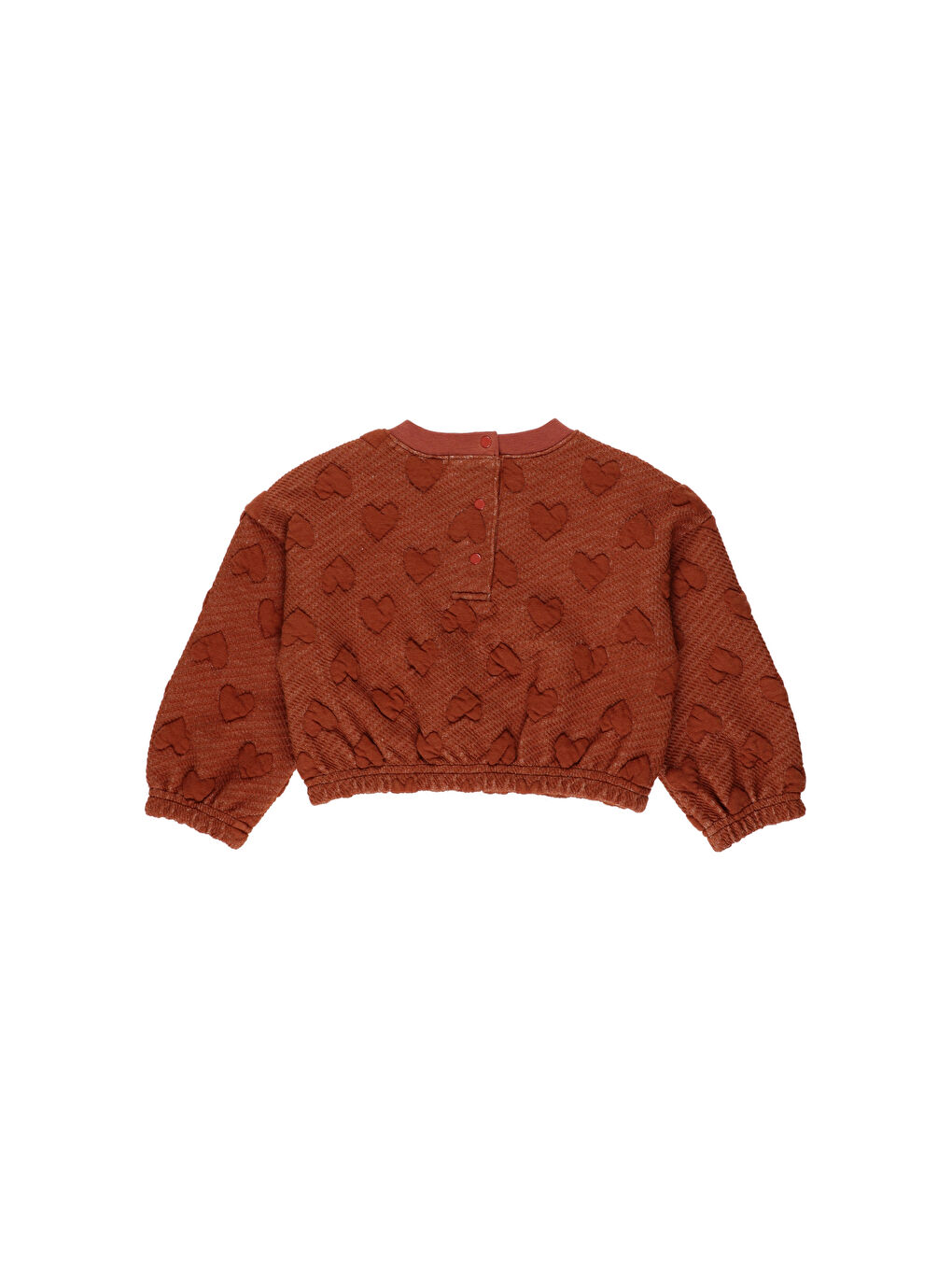 Panço Kahverengi Kız Çocuk  Crop Sweatshirt Kiremit - 1