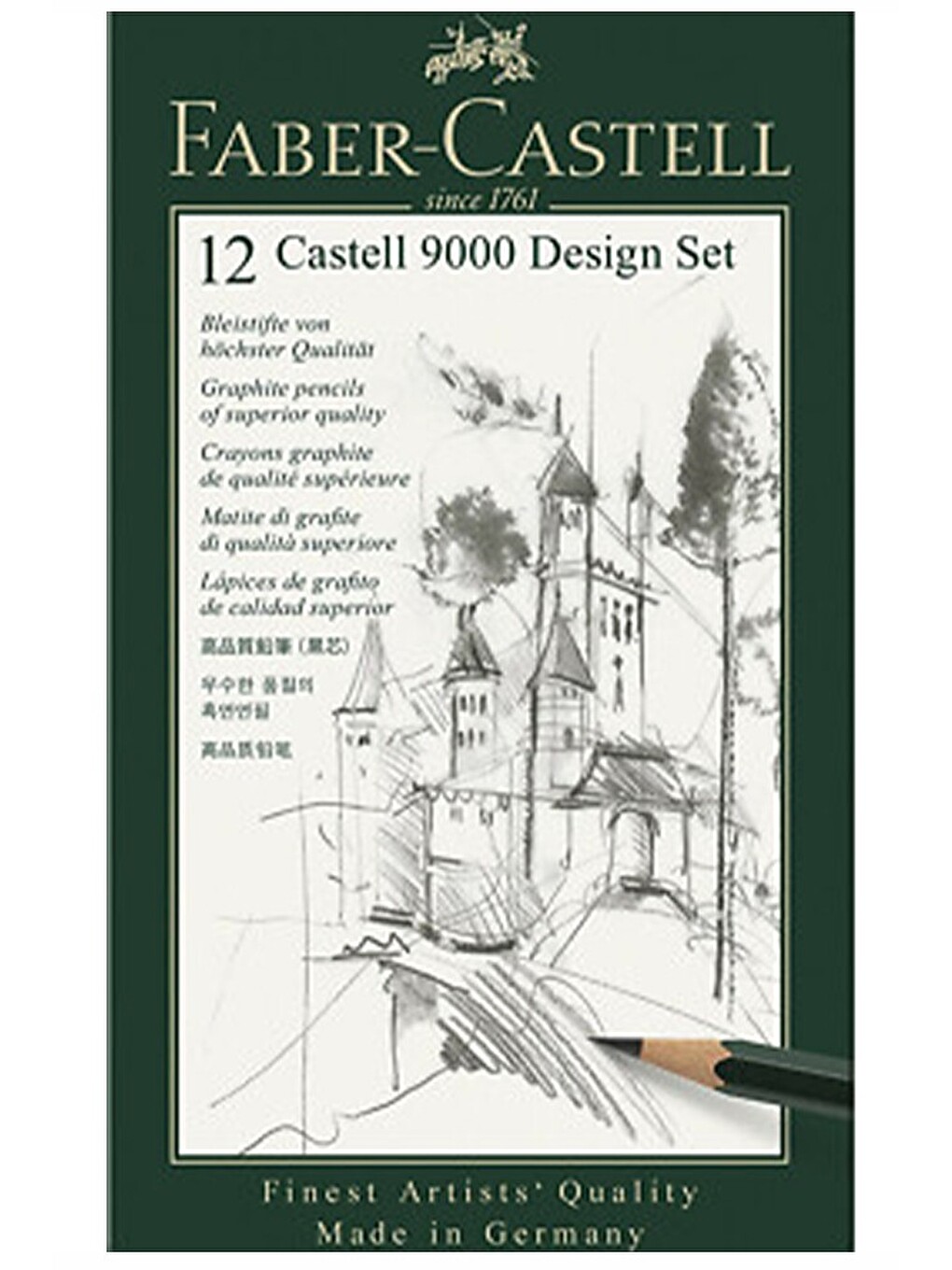 Resim Kalemi Teneke Kutu Faber Castell Dereceli Kalem Seti Karakalem 12 Li Set 5b 4b 3b 2b B Hb F H-2