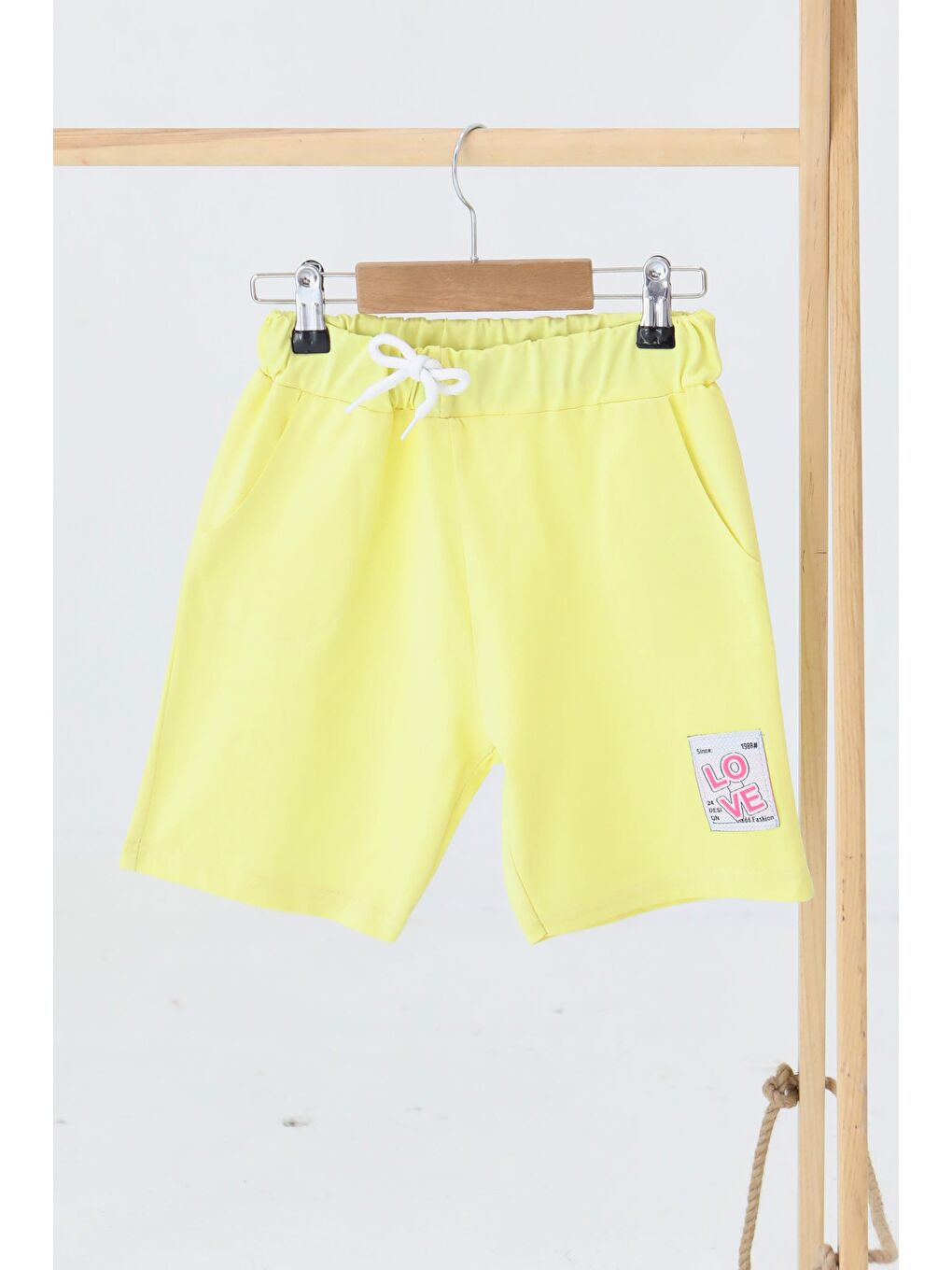 Sarı Kız Çocuk Sari Baskılı Şort - 27332