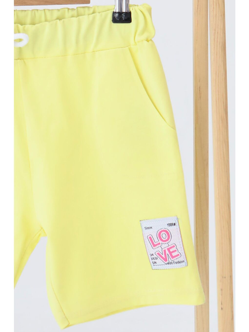 Sarı Kız Çocuk Sari Baskılı Şort - 27332-1