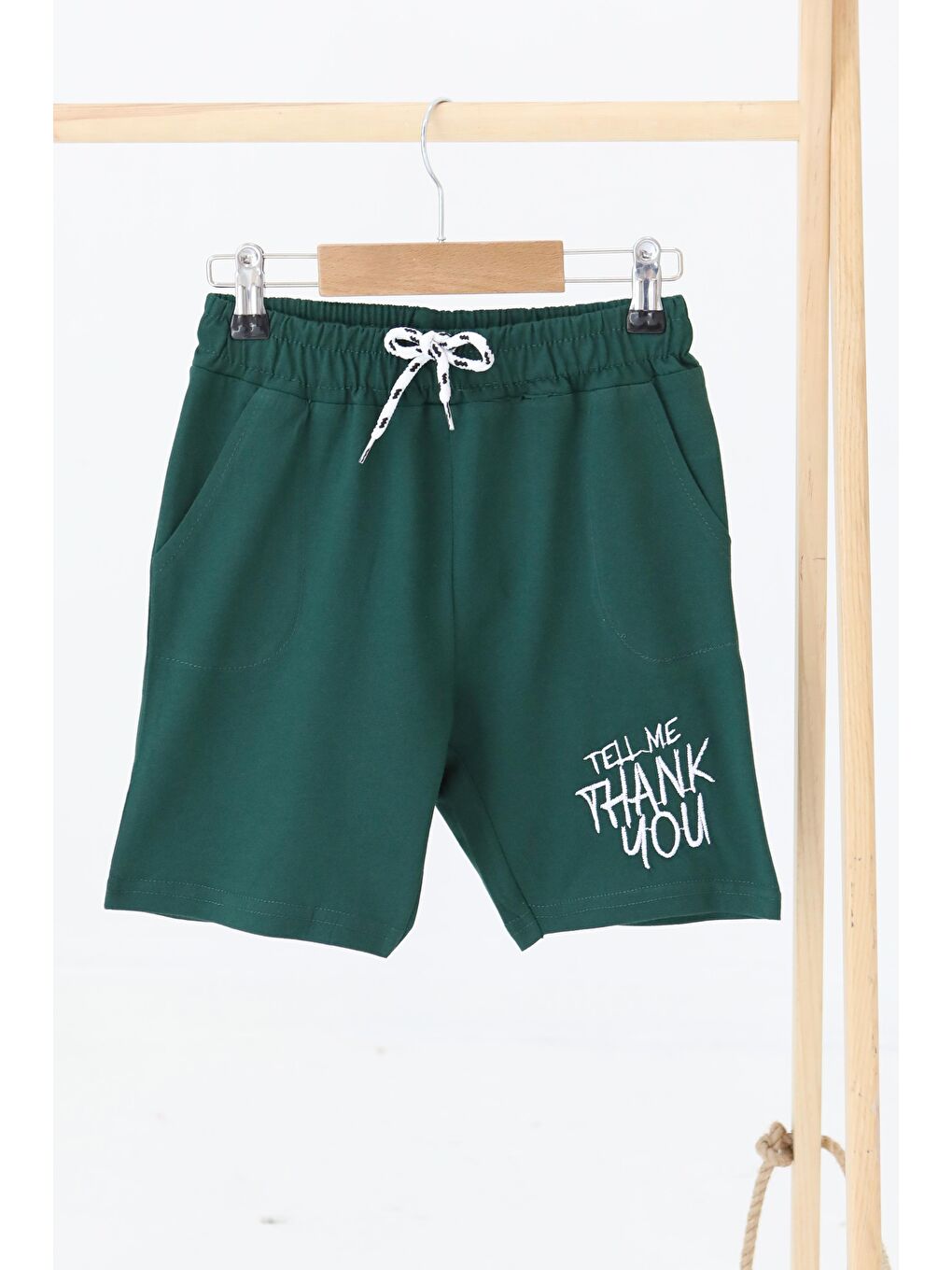 Yeşil Kız Çocuk Zümrüt Baskılı Şort - 27337