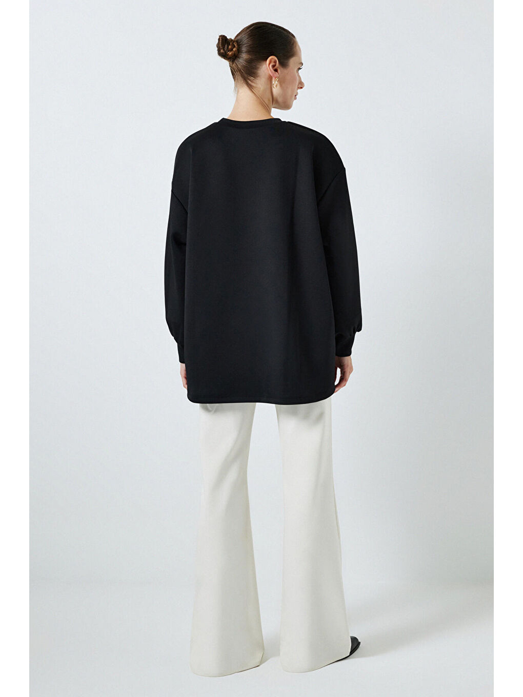 Siyah Biyeli Scuba Tunik-3