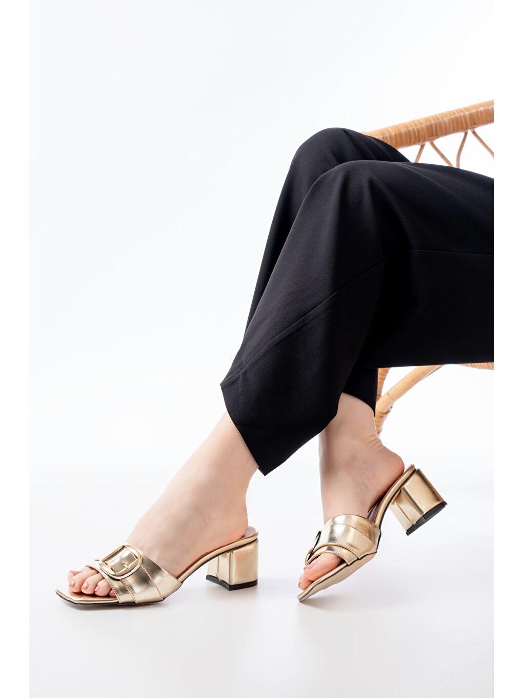 Sarı Kadın İgor Gold Topuklu Terlik-1