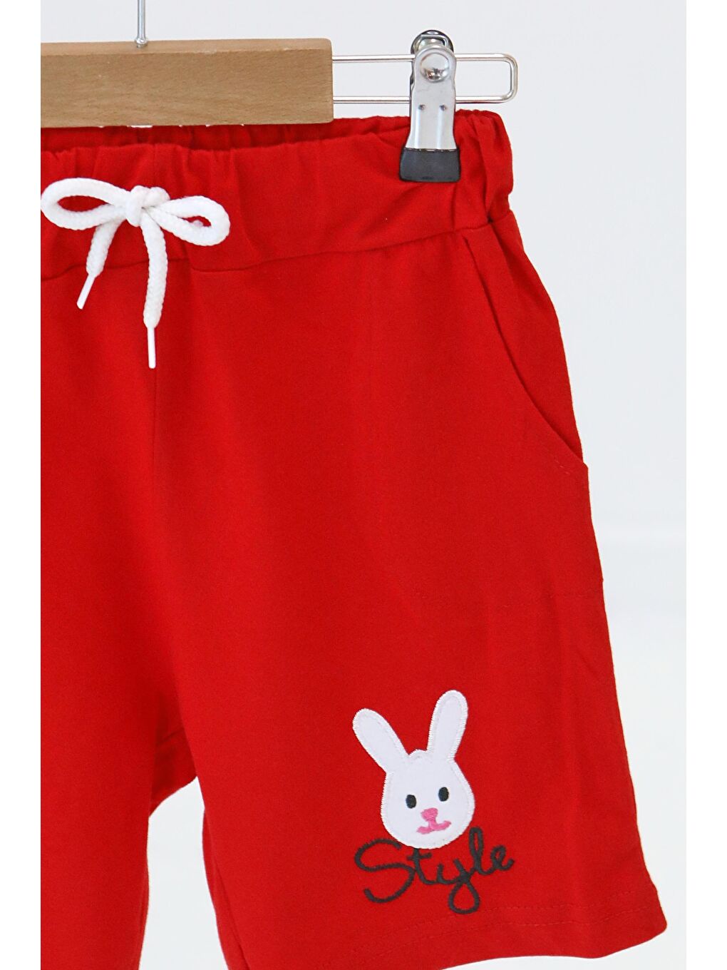 Kırmızı Kız Çocuk Kirmizi Baskılı Şort - 27334-1