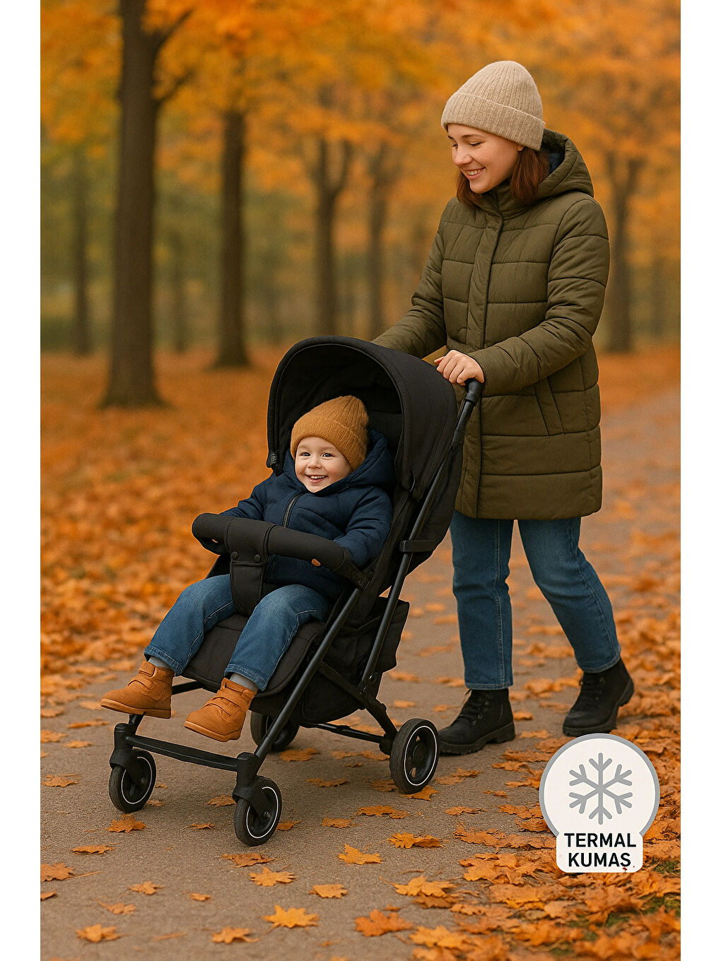 Tripper Molly Termal 4 Mevsim Yeni Nesil Baston Bebek Arabası Gri
