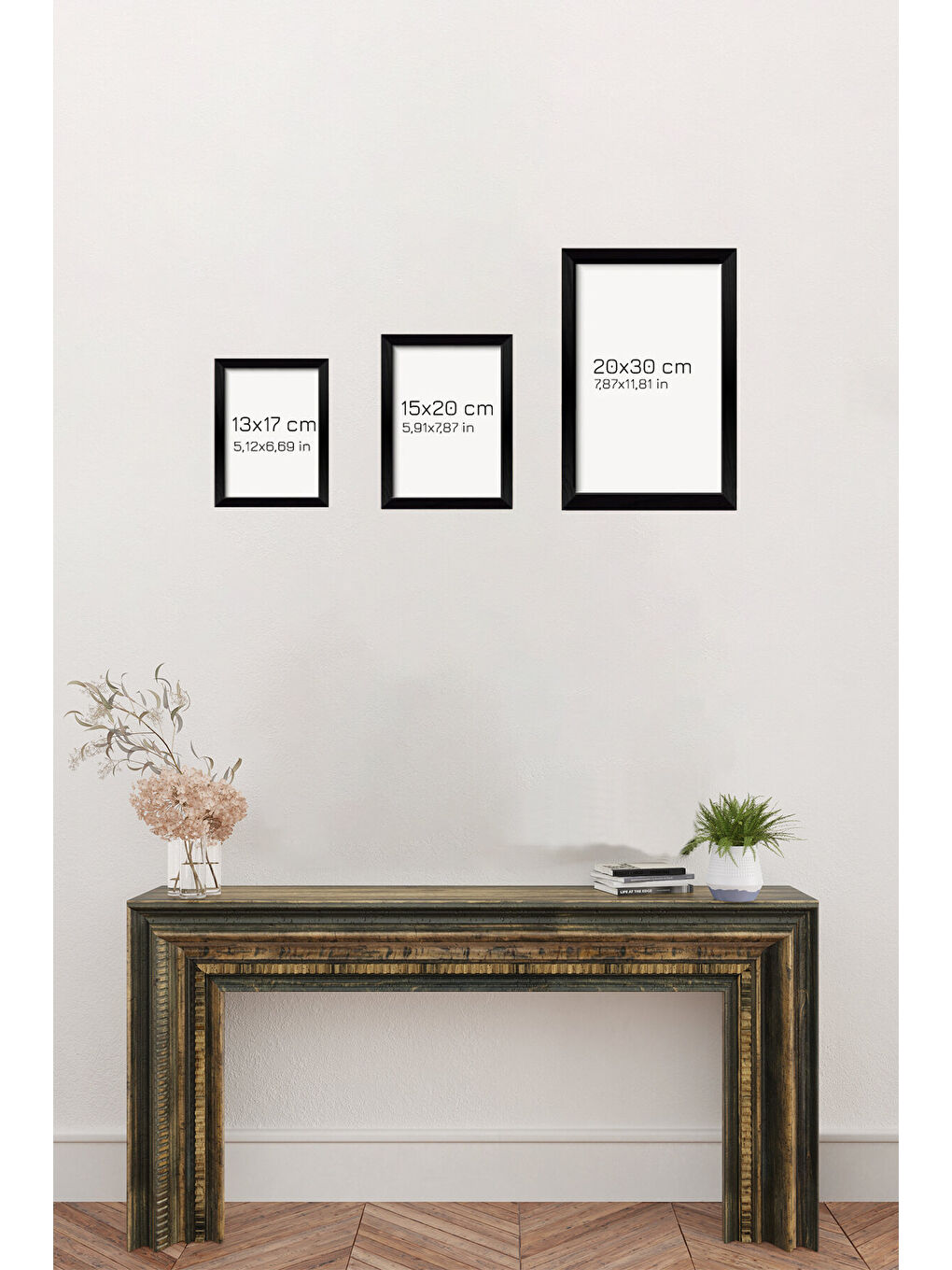 Beyaz 4 Parça Çerçeve Görünümlü Mdf Tablo Seti - ART4CRVDK82-1520-2