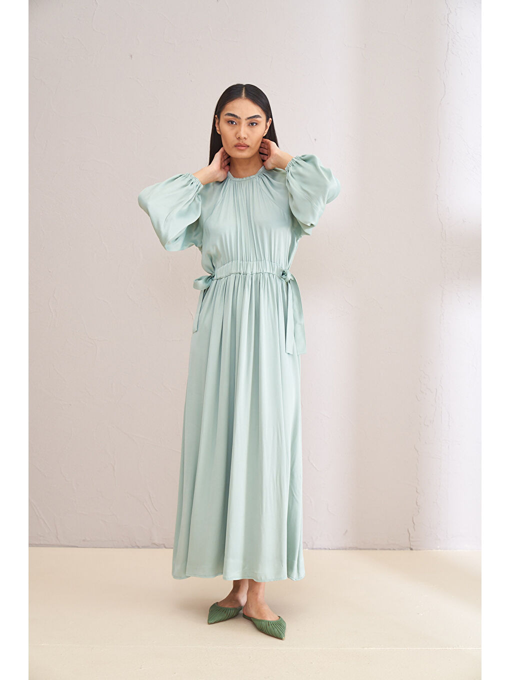 Siyah STEALLA YEŞİL ELBİSE 2144-1