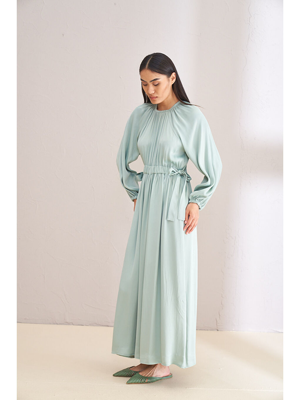 Siyah STEALLA YEŞİL ELBİSE 2144-2