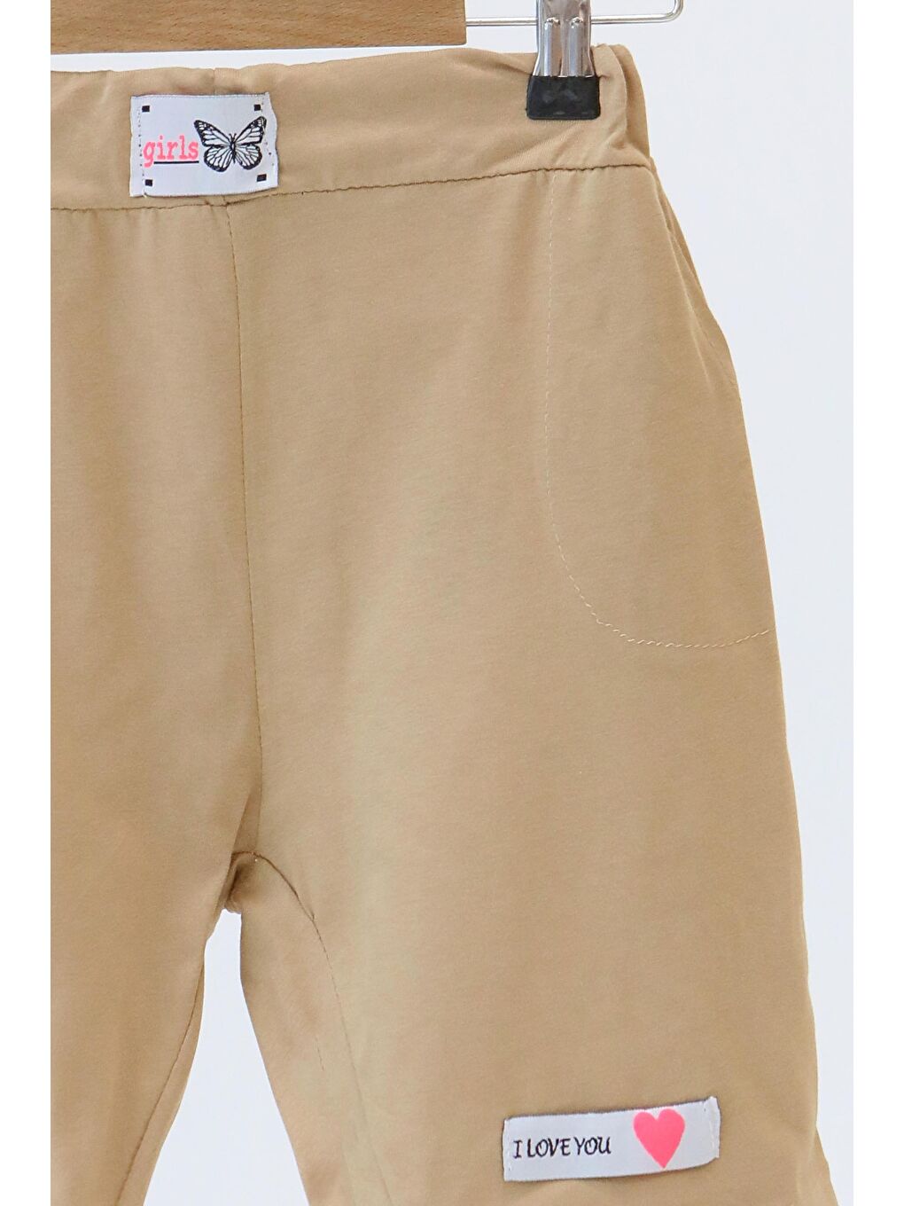 Bej Kız Çocuk Vizon Baskılı Şort - 27333-1