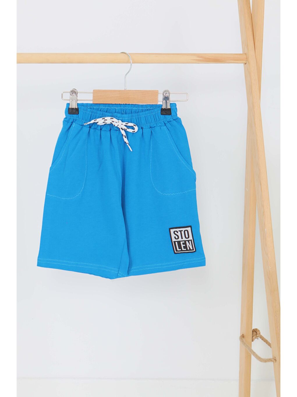 Kız Çocuk Turkuaz Baskılı Şort - 27335