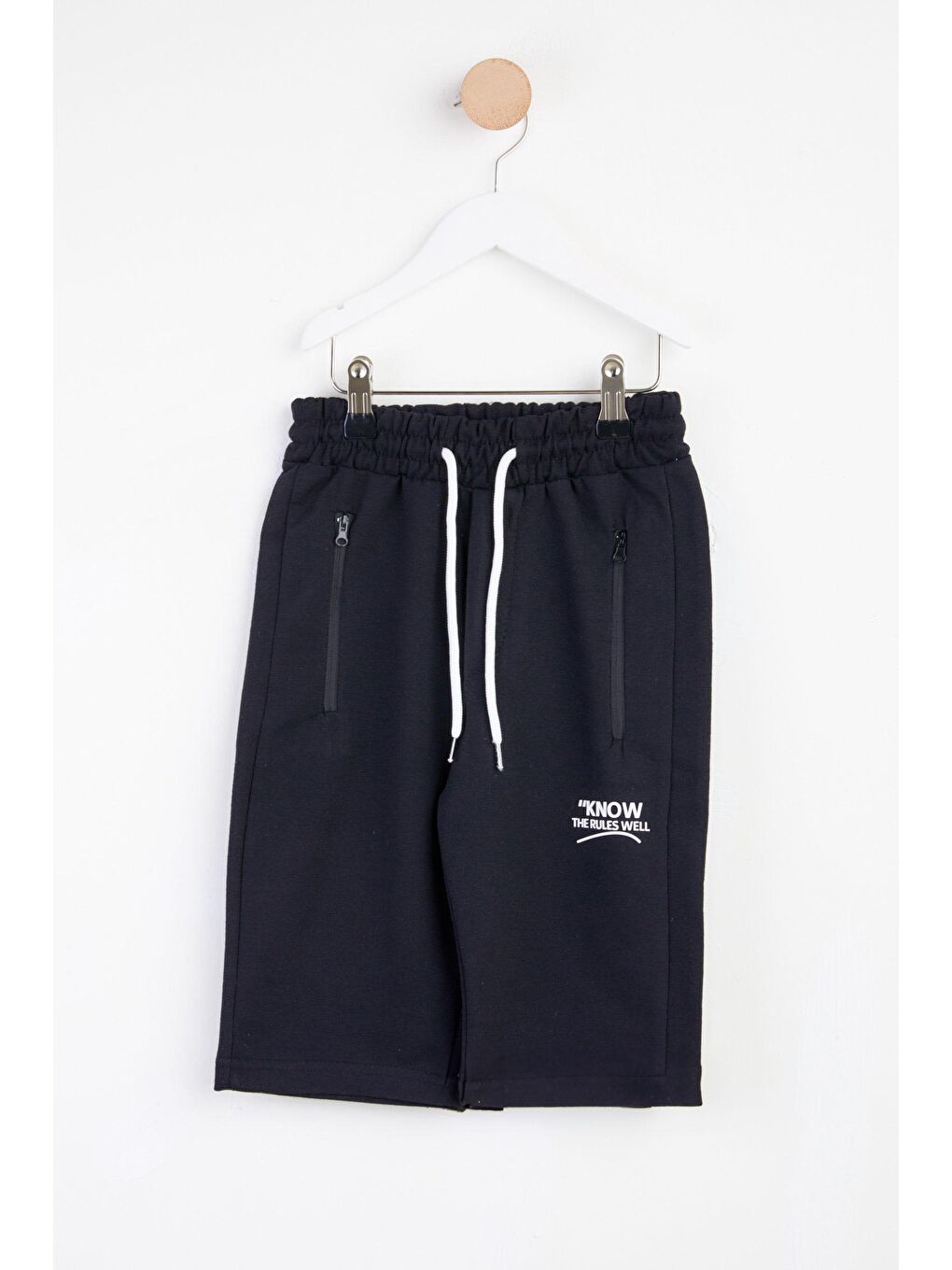 Kız Çocuk Siyah Baskılı Kapri - 25437