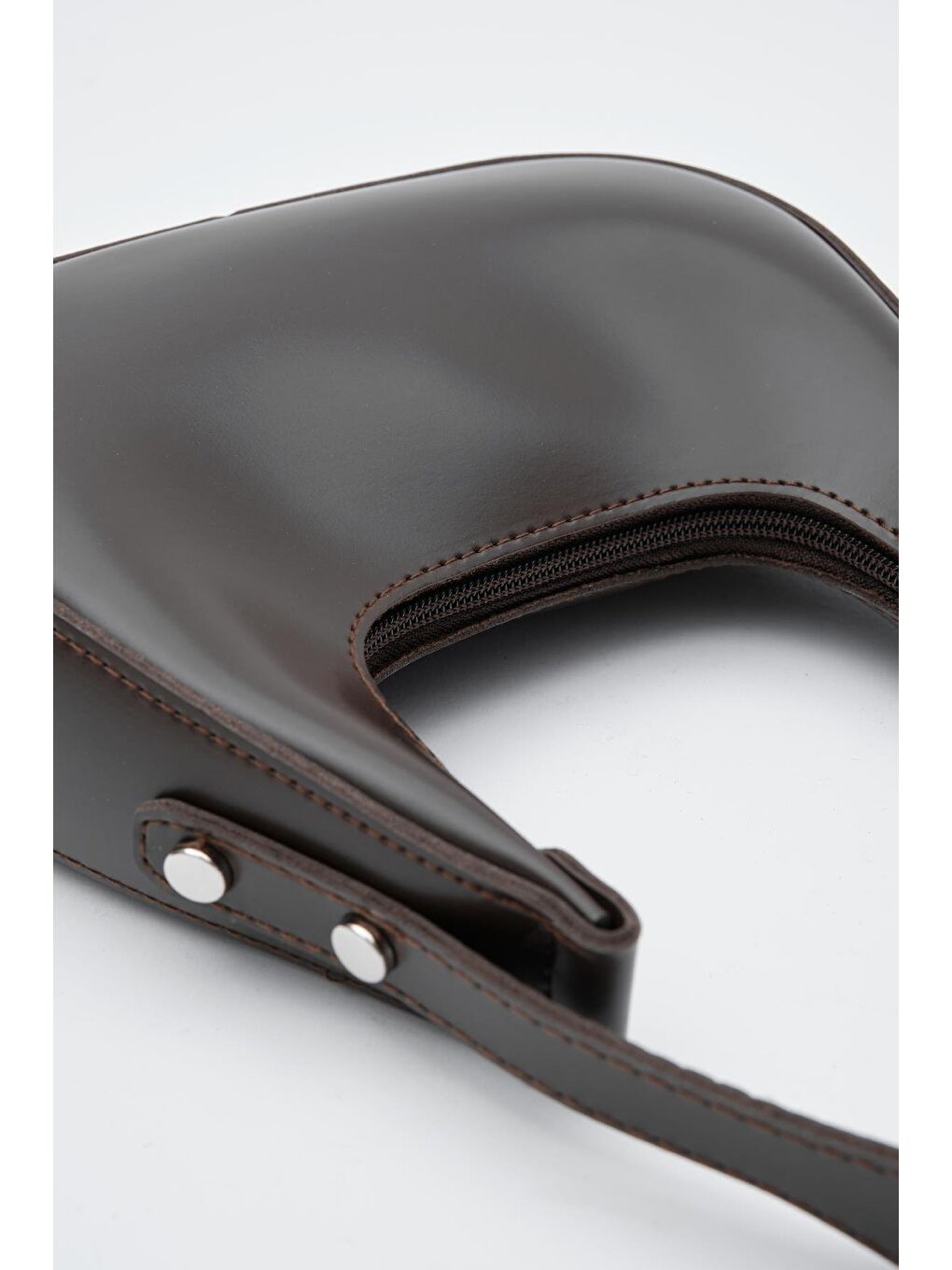 Kahverengi Gisou Baget Çanta Acı Kahve-4