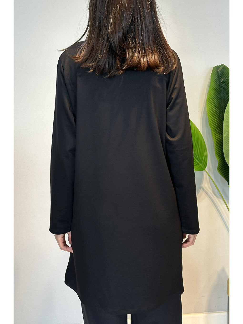 Penye Taş Detaylı Tunik 45-99 Siyah-2