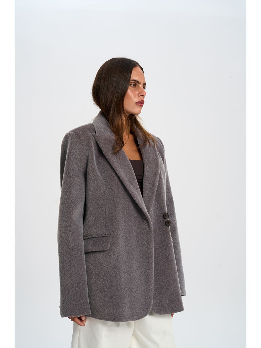 Runa Oversize Gri Blazer-3