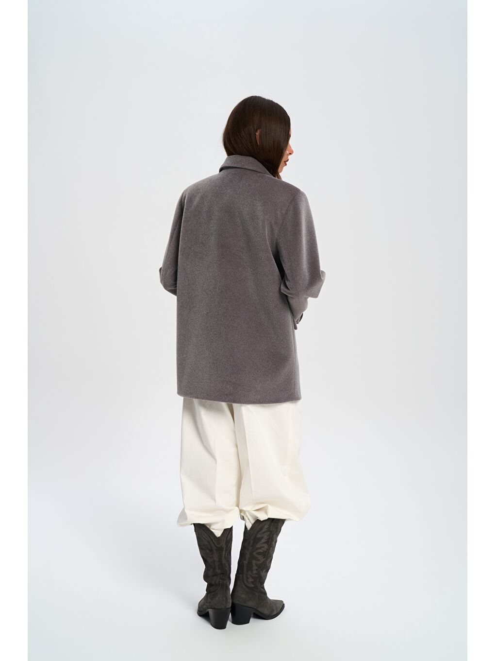 Runa Oversize Gri Blazer-4