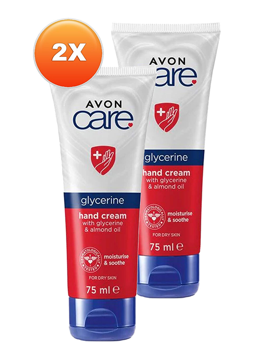 AVON Renksiz Care Gliserin ve Badem Yağı İçeren El Kremi 75 Ml. İkili Set - 1