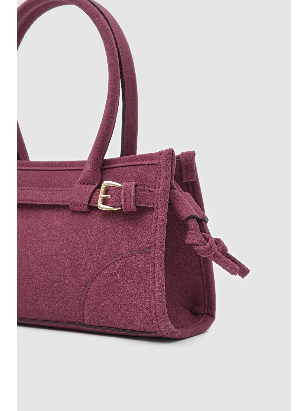 Maison Süet Baget Çanta Bordo-3