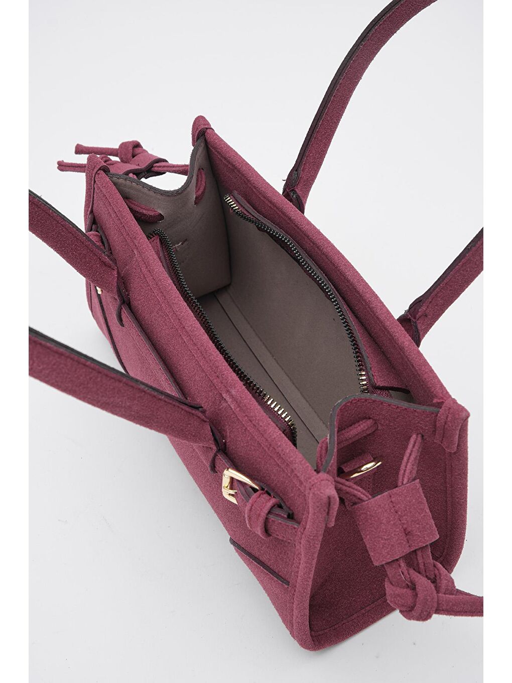 Maison Süet Baget Çanta Bordo-4