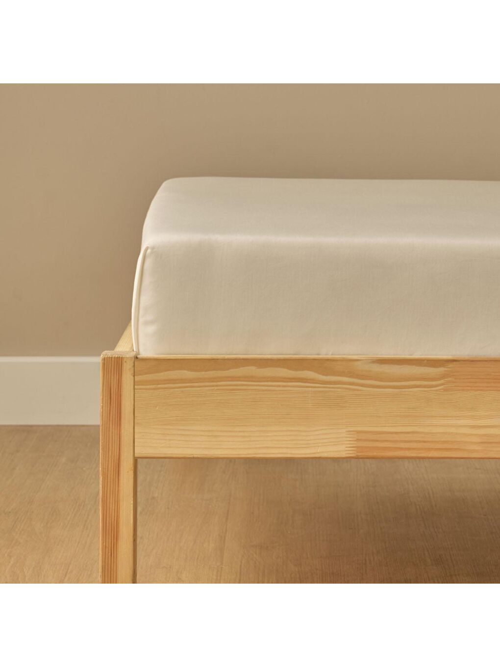 %100 Pamuk Saten Basic King Size Düz Çarşaf Beyaz