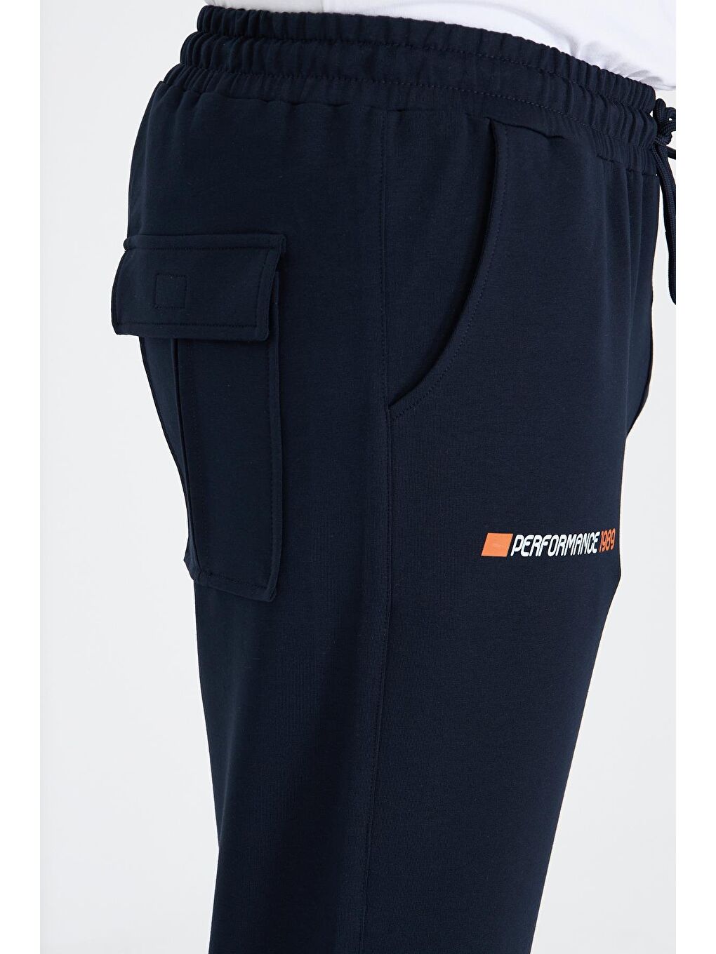 Erkek Pamuklu Kargo Cepli Eşofman Altı Lacivert 5821-L-6