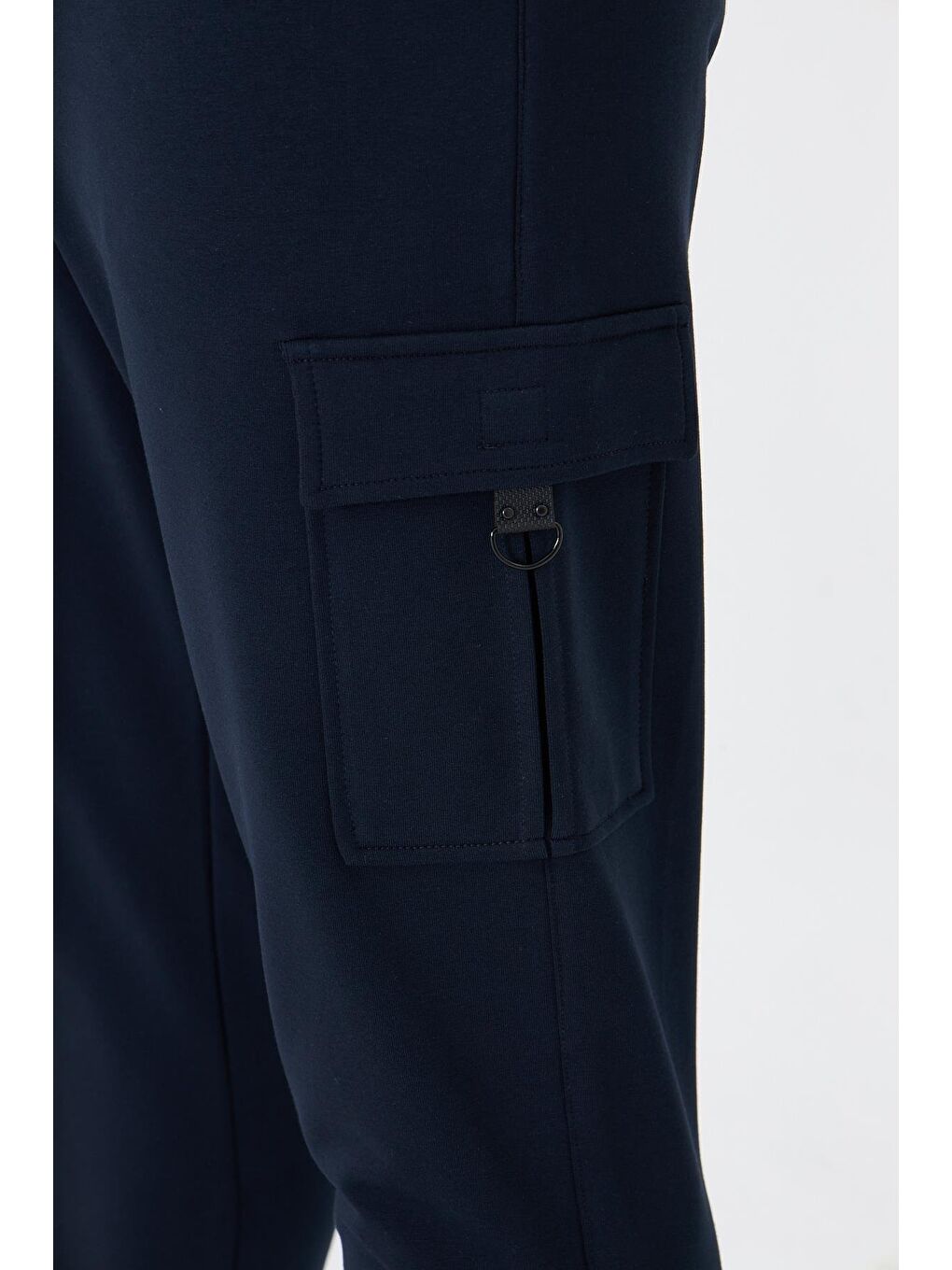 Erkek Pamuklu Kargo Cepli Eşofman Altı Lacivert 5821-L-7