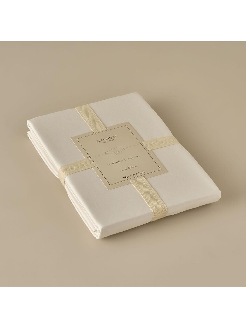 %100 Pamuk Saten Basic King Size Düz Çarşaf Beyaz-2