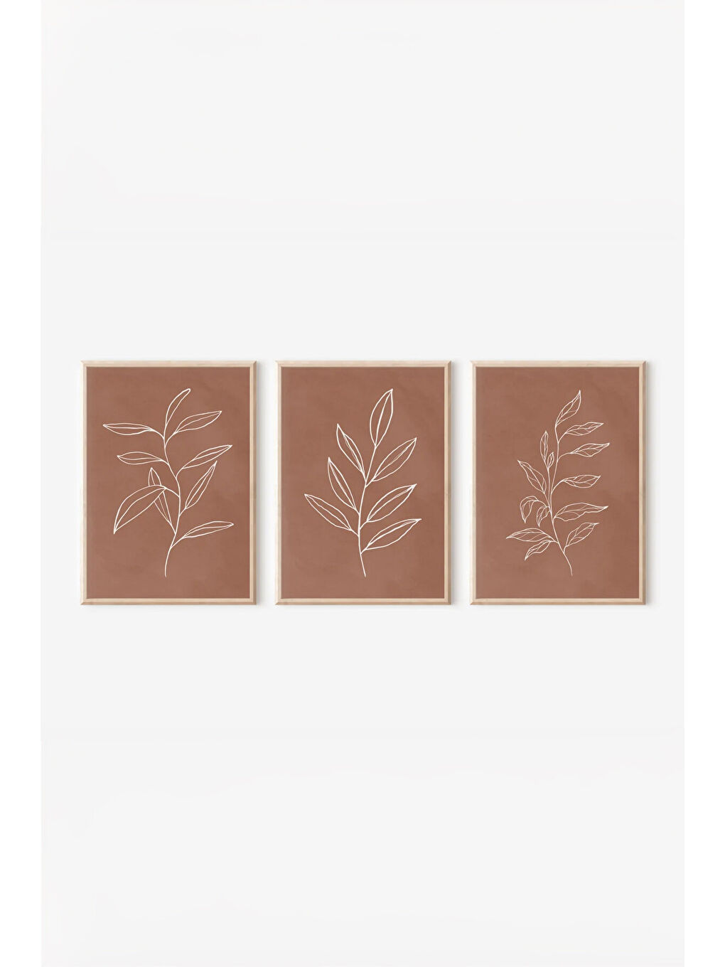 Beyaz Gerçek Ahşap Çerçeveli 3 Parça 3D Poster Tablo Seti - 3DARTSOHOSET52-3348-1