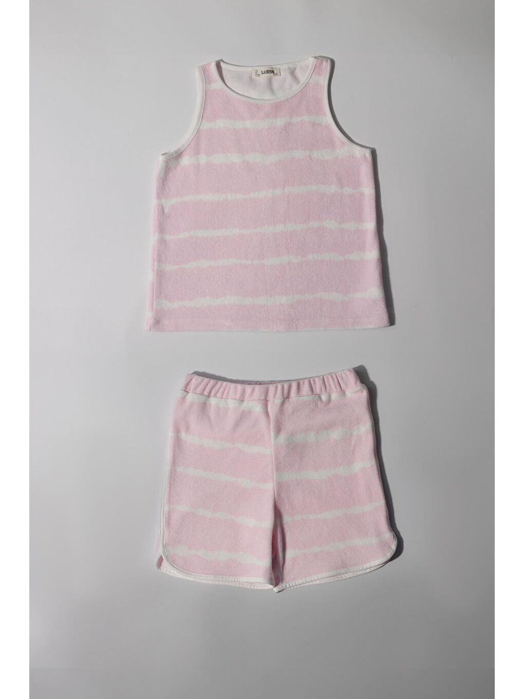 Kız Çocuk Batik Desenli Havlu Alt Üst Takım  - Pembe (2-3 Yaş 7-8 Yaş)-2