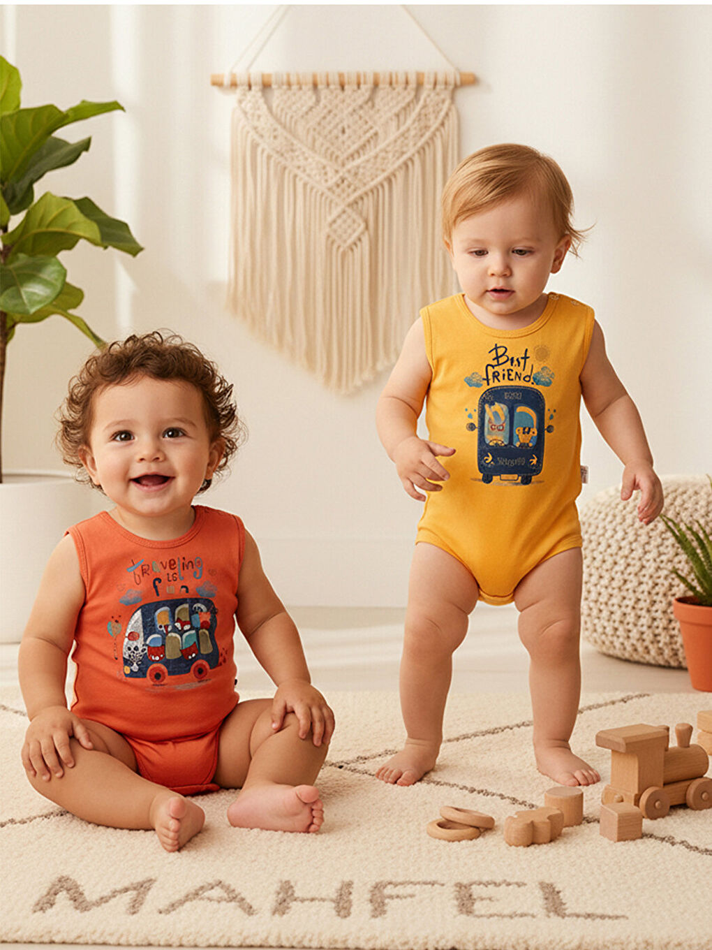 Turkuaz 2'Li Atlet %100 Pamuklu Çıtçıtlı Bebek Body Zıbın 292-114-1